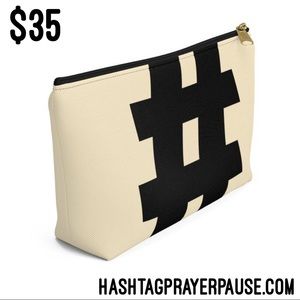#PrayerPause Nude Tide Accessory Pouch w T-bottom.